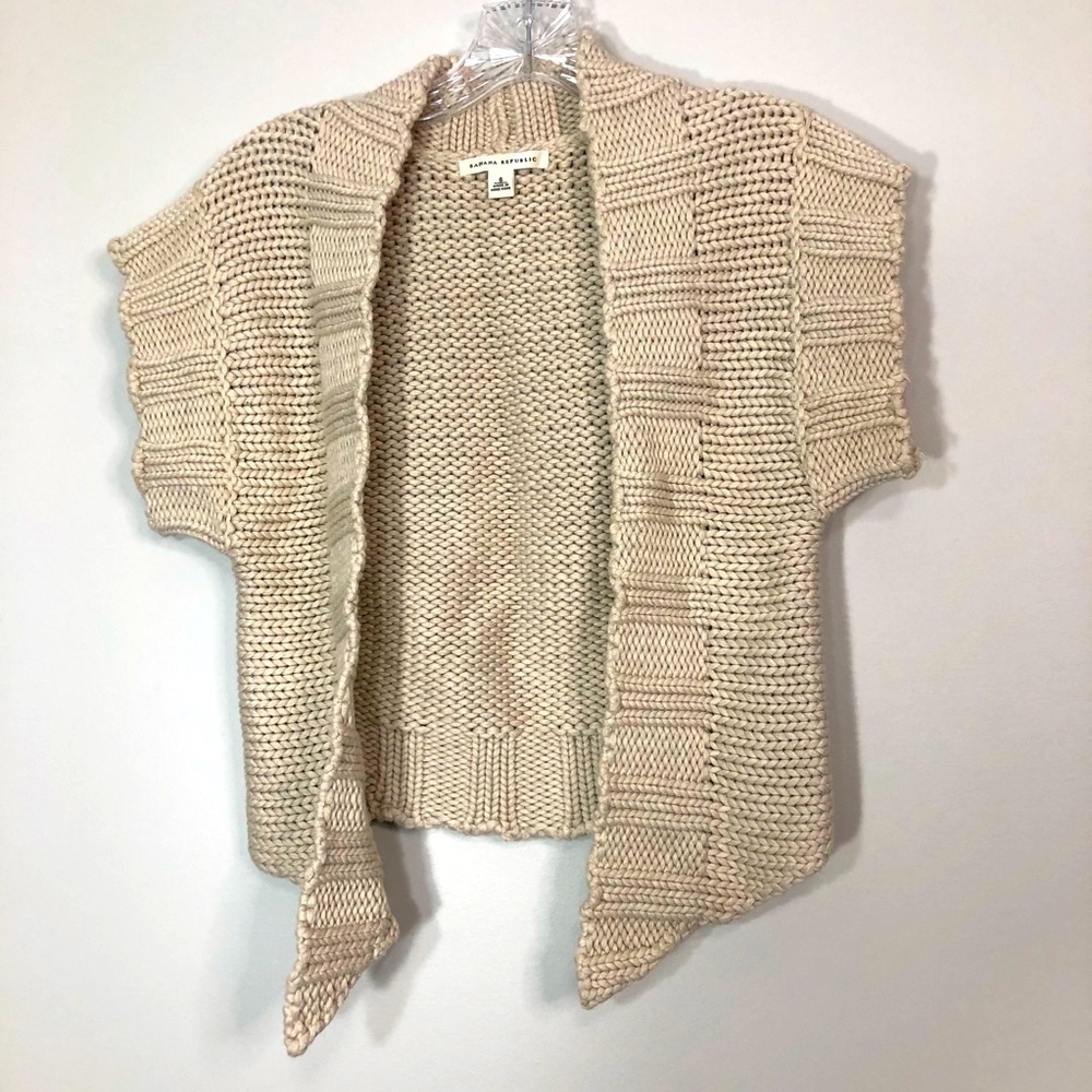 Banana Republic Cardigan Sweater Shrug Open Front Bolero Chucky Knit Small